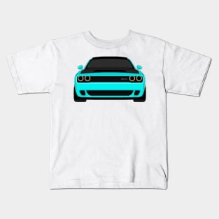 DODGE DEMON FRONT AQUA Kids T-Shirt